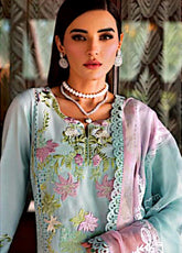 Crimson Bloom By Saira Shakira Embroidered Lawn 3 Piece Unstitched Suit CSS25BUL D-4B LOTUS REVERIE